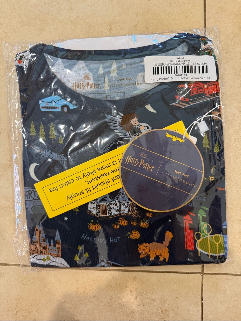 Little Sleepies Navy Harry Potter Short Sleeve Pajama Set